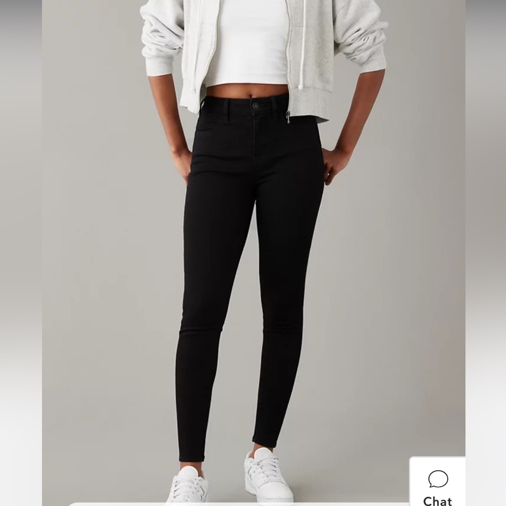 American Eagle Black Hi-Rise Jegging